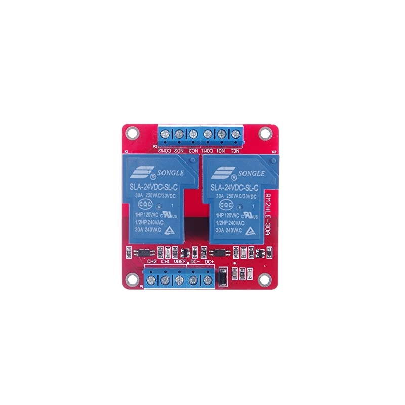 DC 24V 8-Channel 10A Relay Control Module Bi-Directional Isolated Control Module High Low Level Trigger (DC 24V, 10A 8-Channel)