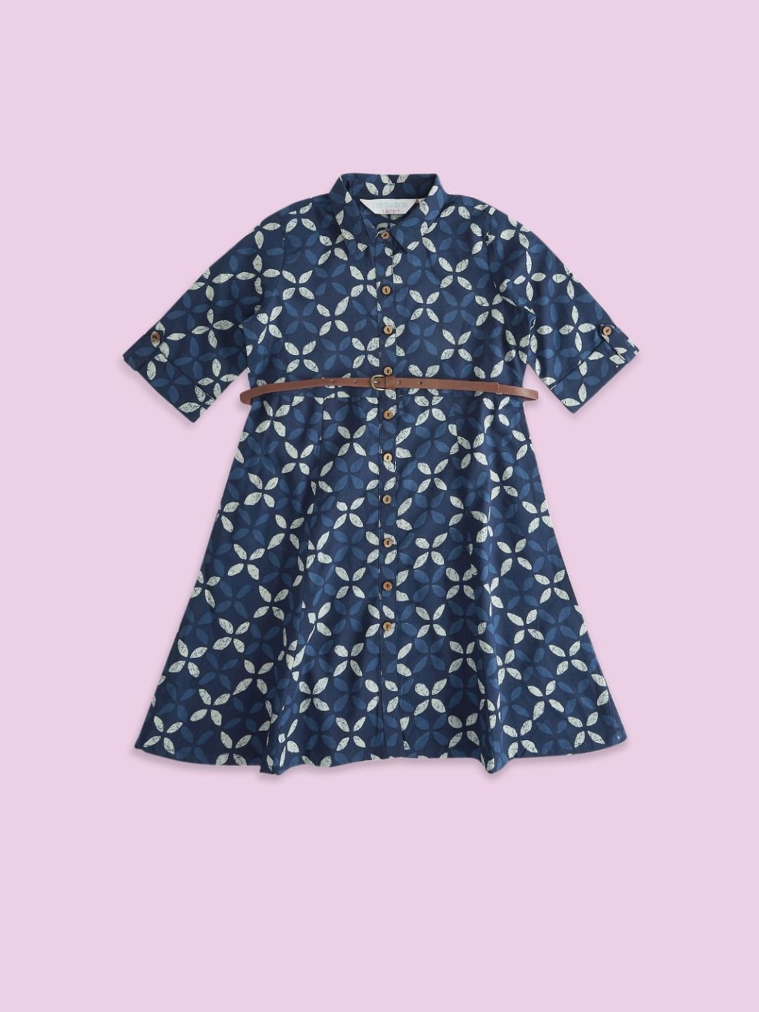 Akkriti by Pantaloons Kids Blue Cotton Printed Party Dress