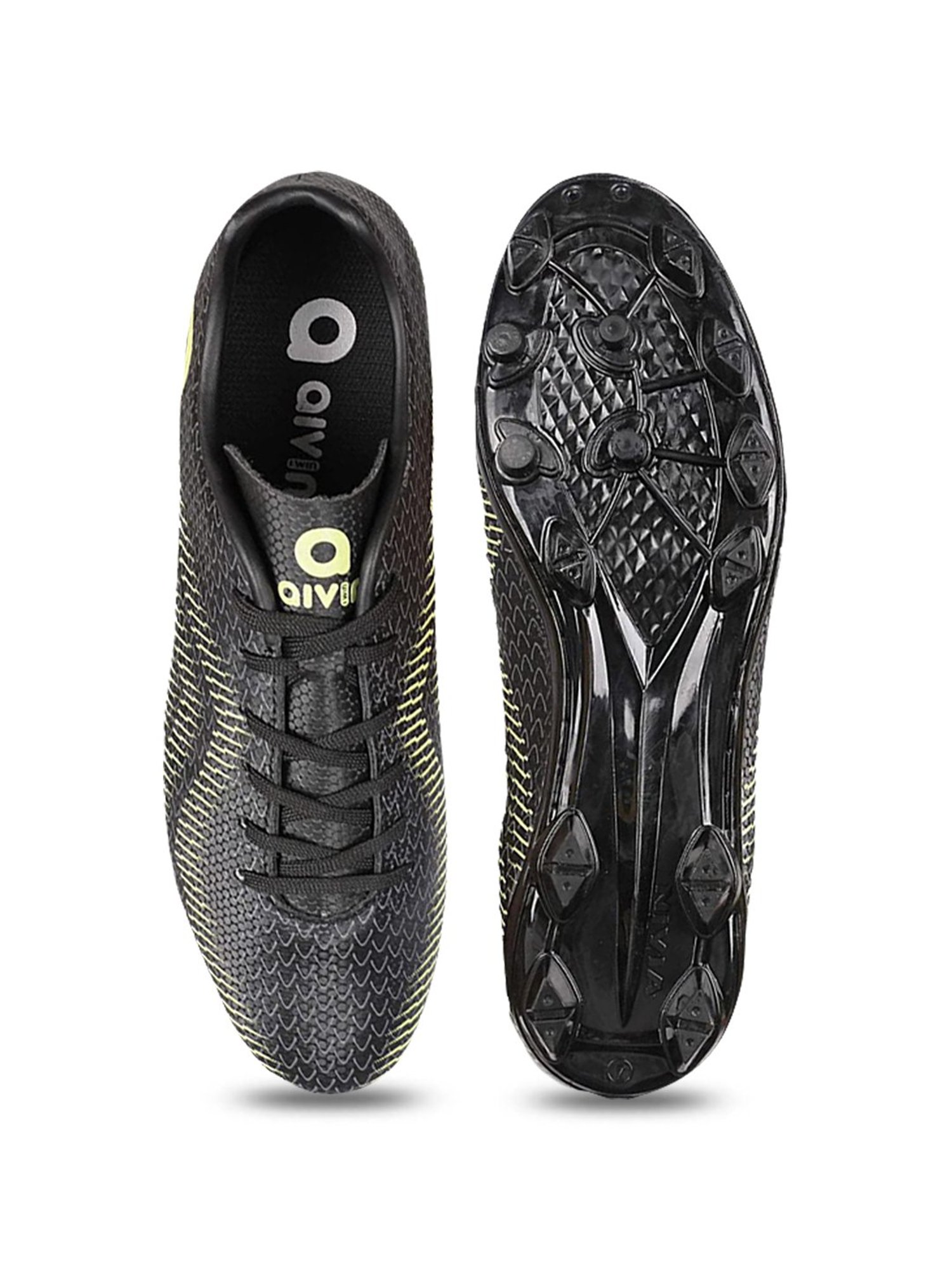 AIVIN Men's Rattle Snake Black Football Shoes