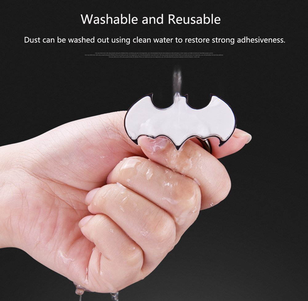 9pcs Bat Phone Ring Holder, Batman Universal 360&deg; Rotation Cellphone Metal Stand Finger Grip Kickstand, Finger Holder Mount for iPhone, iPad, Samsung