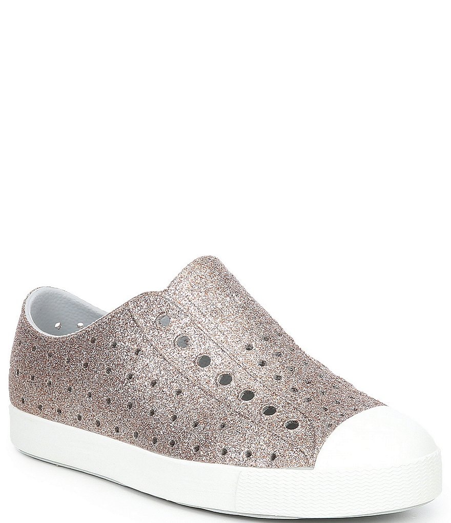 Native Girls' Jefferson Bling Glitter Slip-On Sneakers (Youth)