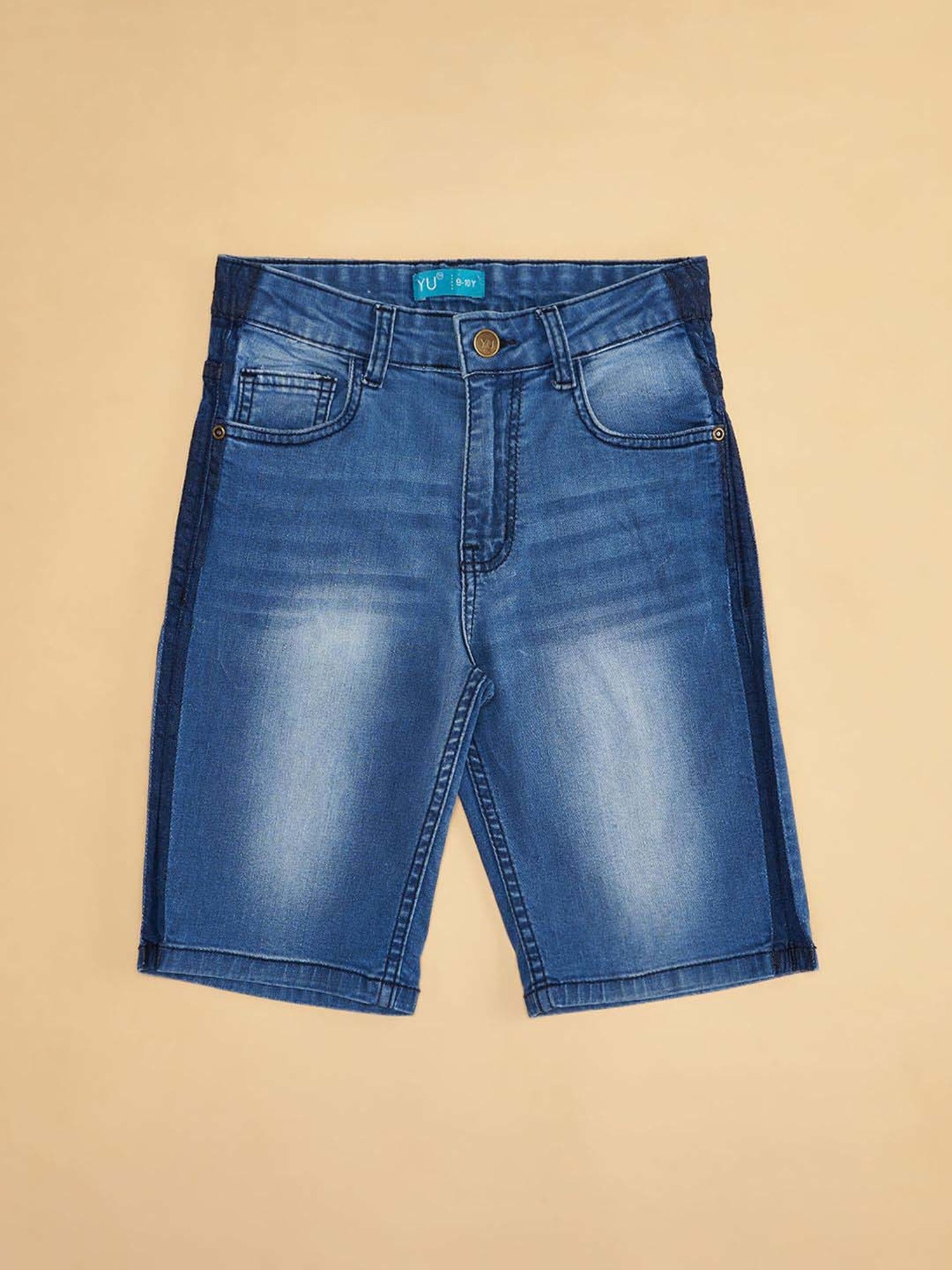 YU by Pantaloons Kids Blue Regular Fit Shorts
