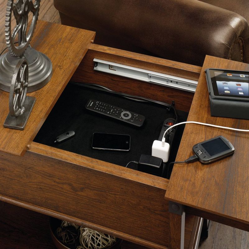 Carson Forge Smartcenter Side Table with Charging Station - Washington Cherry - Sauder