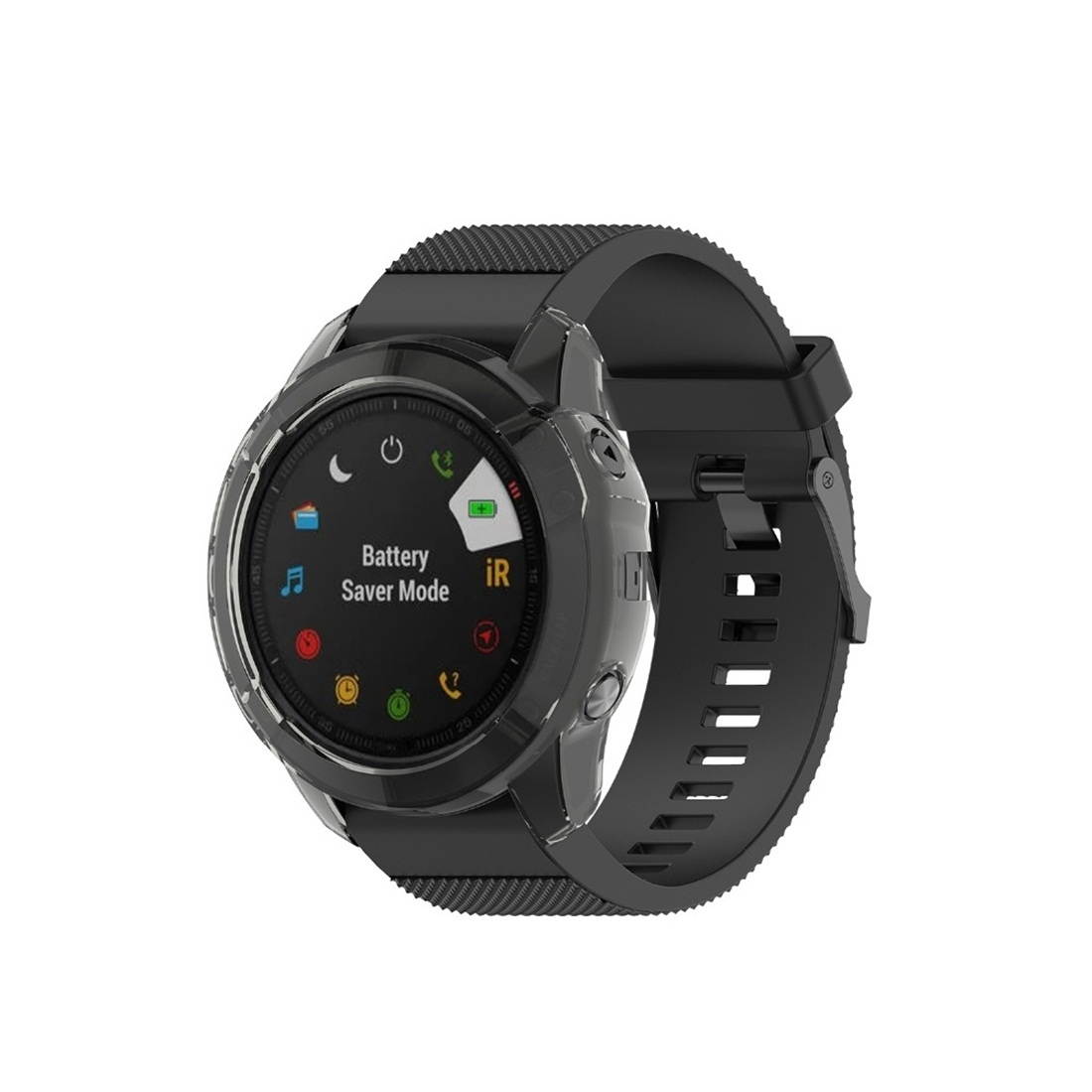 For Garmin Fenix 6X TPU Half Coverage Smart Watch Protevtice Case