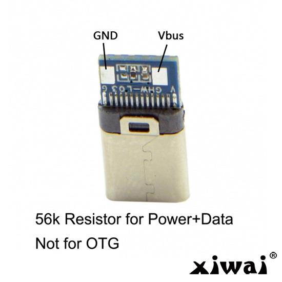 Xiwai 5set DIY 24pin Type C USB-C Male Plug Connector SMT type with 3.5mm SR and Housing Cover