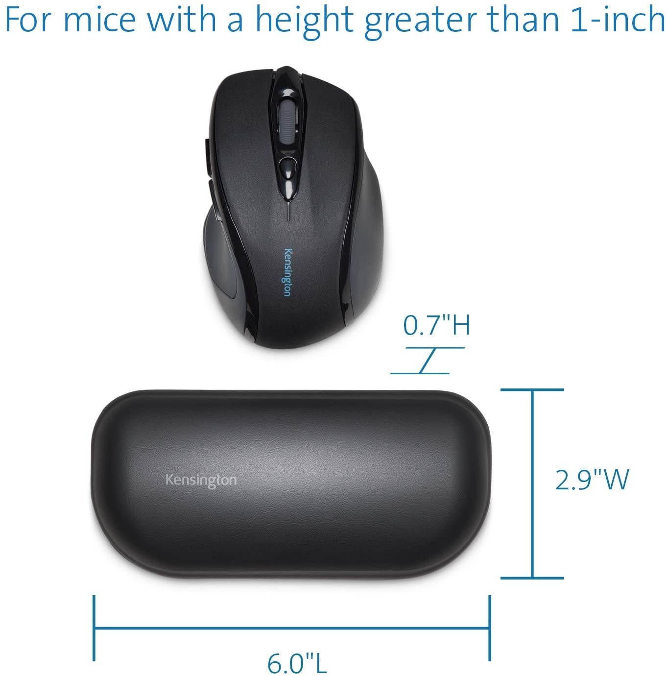 Kensington ErgoSoft Wrist Rest for Standard Mouse, Black (K52802WW)
