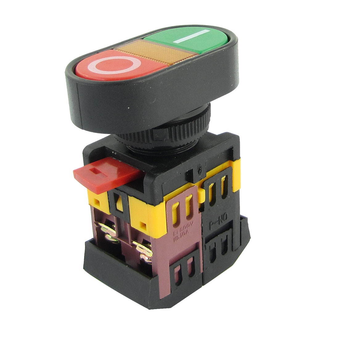 AC 600V 10A ON OFF Momentary Pushbutton Switch w 220V Neon Light