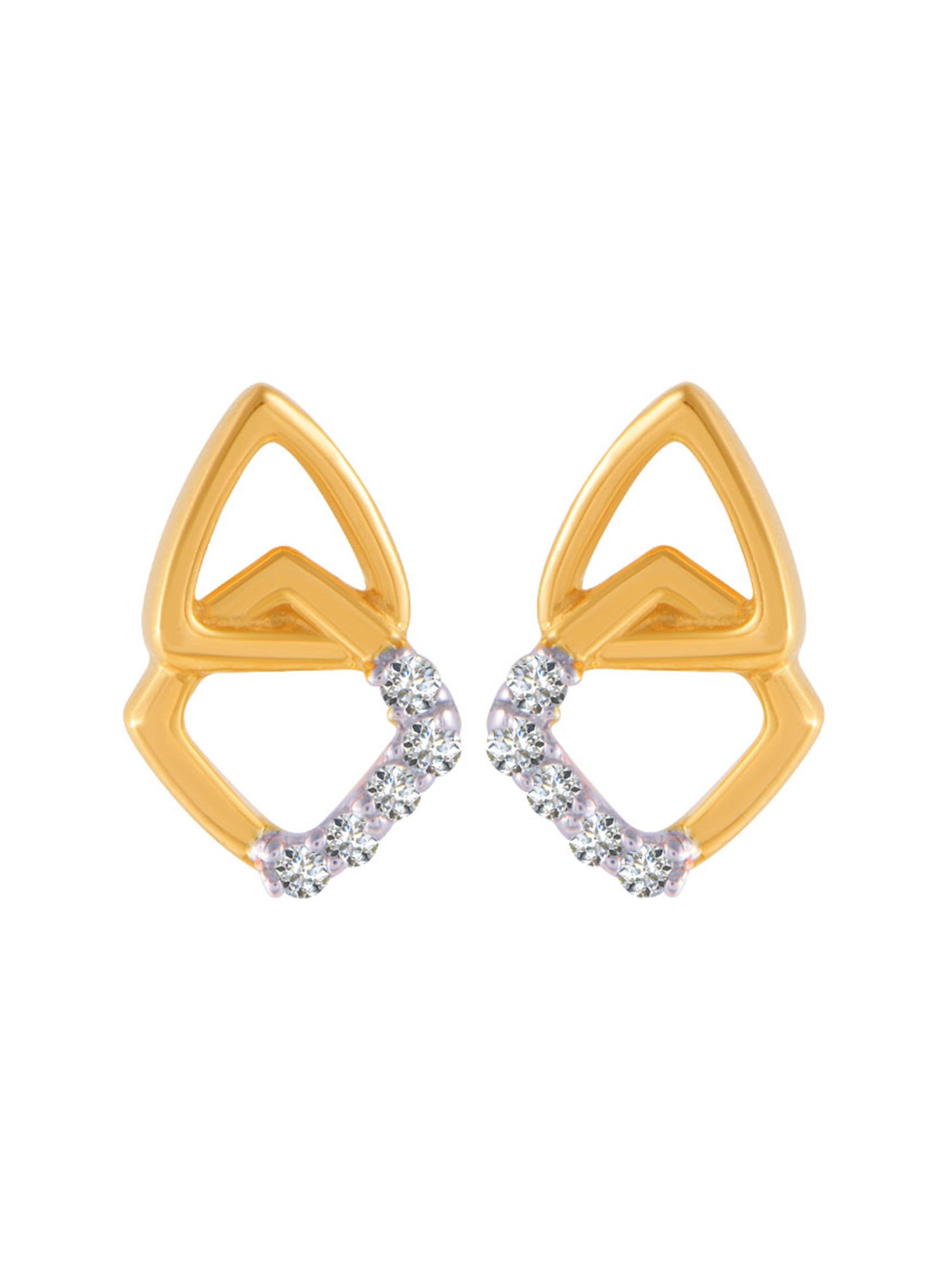 P.C. Chandra Jewellers 18 kt Gold & Diamond Earrings