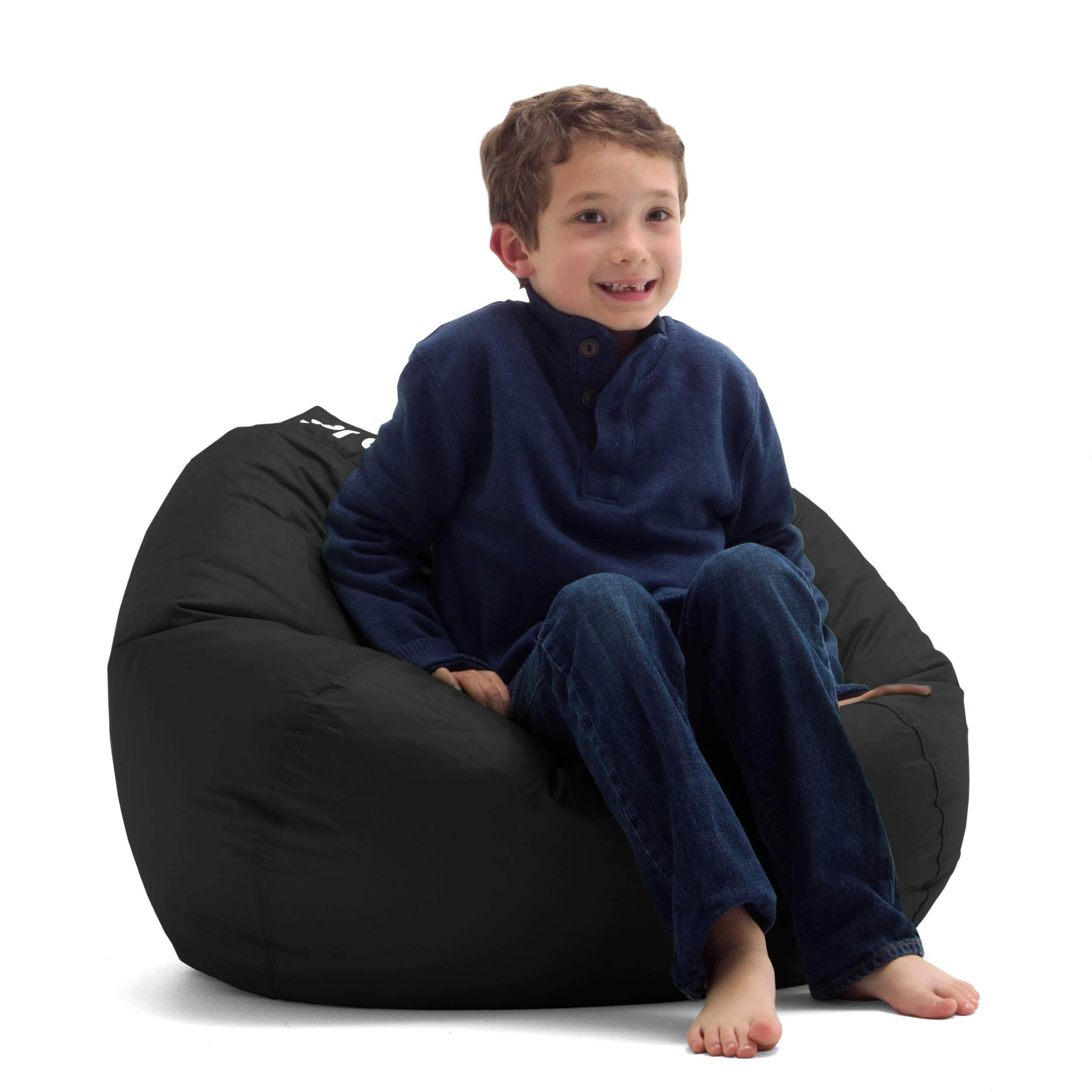 Classic 98 Bean Bag Chair, 33"L x 33"W x 20"H, Stretch Limo Black