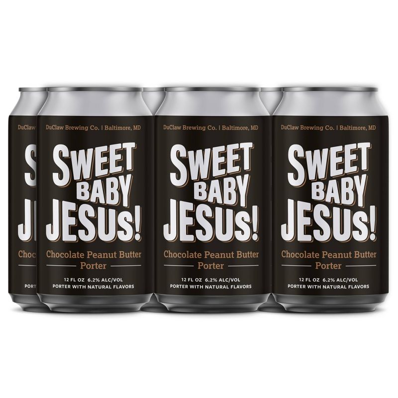 DuClaw Sweet Baby Jesus! Chocolate Peanut Butter Porter Beer - 6pk/12 fl oz Cans