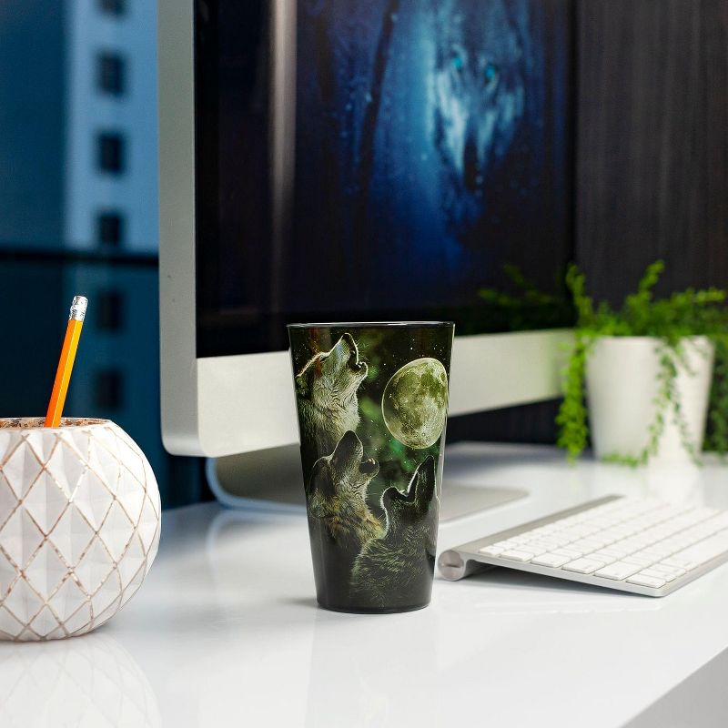 Blue Rose Polish Pottery Green Confetti Water Glass Set