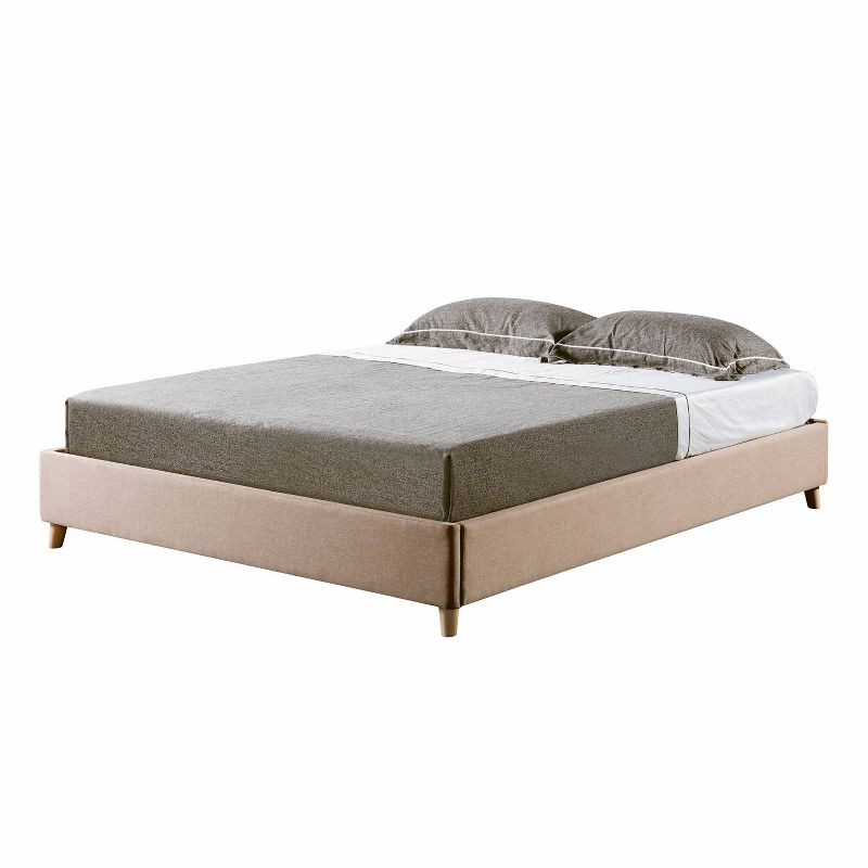 Full Hillema Upholstered Platform Bed Cinnamon - miBasics