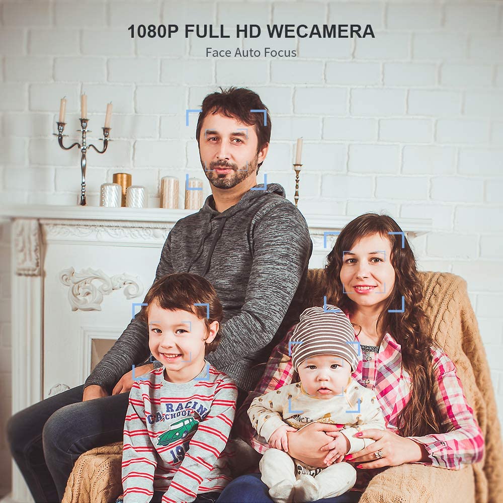 TROPRO 1080P webcam for PC, full HD computer camera with cover, USB web cam with microphone, cover, expandable tripod, streaming camera for Skype, Streaming, teleconference etc.