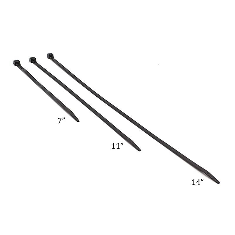 inch Grey Nylon Zip Ties Strong Zip Tie Wire Ties Indoor and Outdoor Rated No Tools Needed Zip Ties Wire Ties Cable Ties 100 Pack Grey