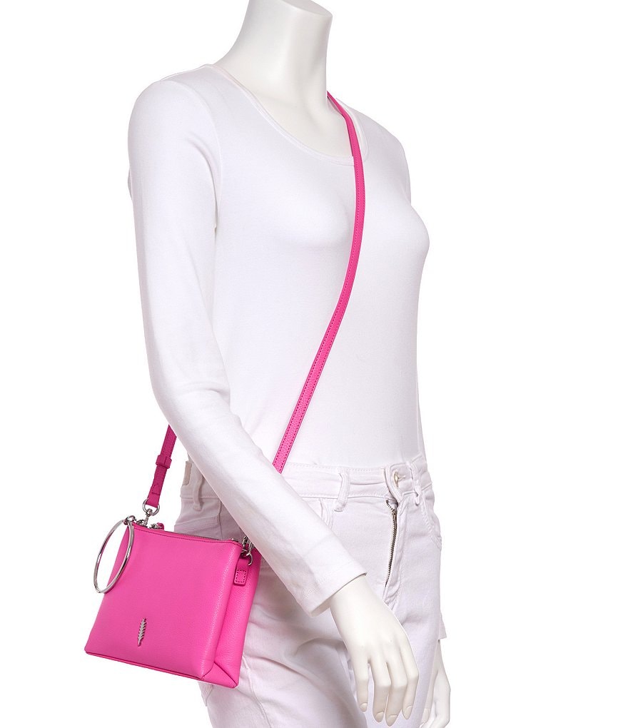 Thacker Donna Ring Handle Leather Crossbody Bag