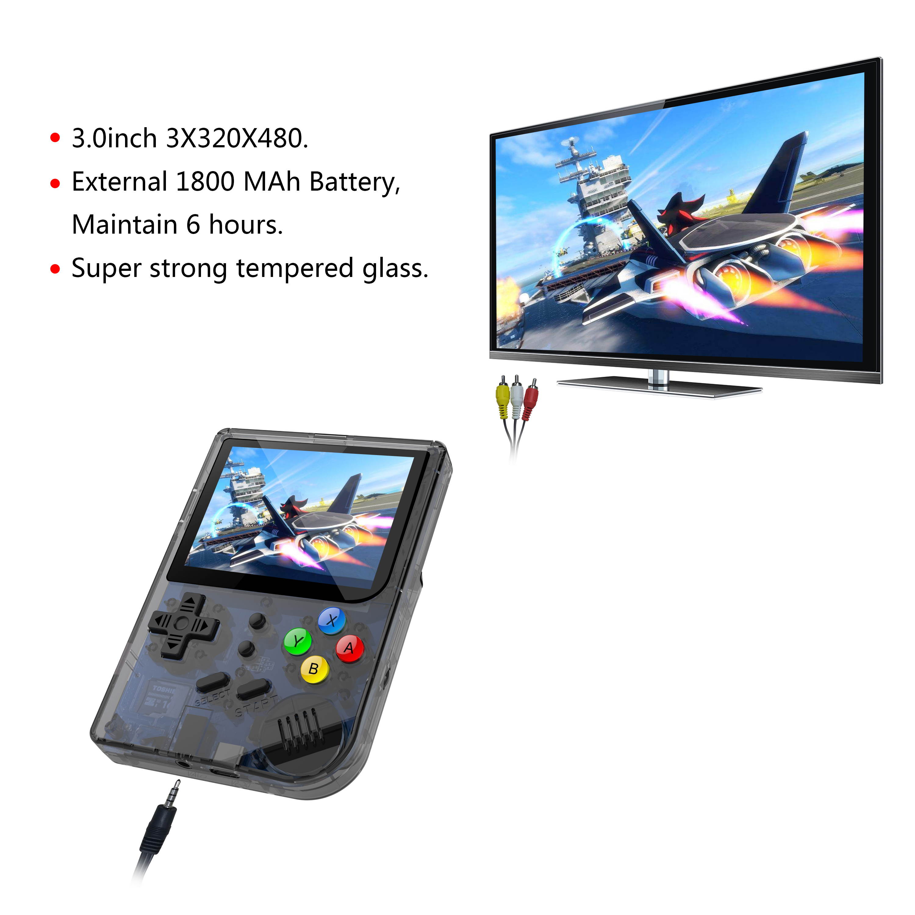 Open source handheld RG300 new Tony system GBA arcade nostalgic handheld game console 64G memory