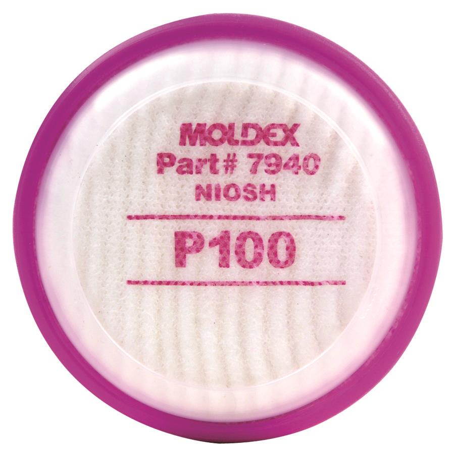 MOLDEX 7940 Disk Filter, Bayonet, P100, Magenta, Niosh Approved