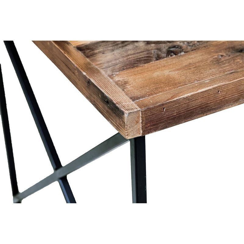 Set of 2 Layton Reclaimed Wood Nesting Tables Brown/Black - Summerland Home