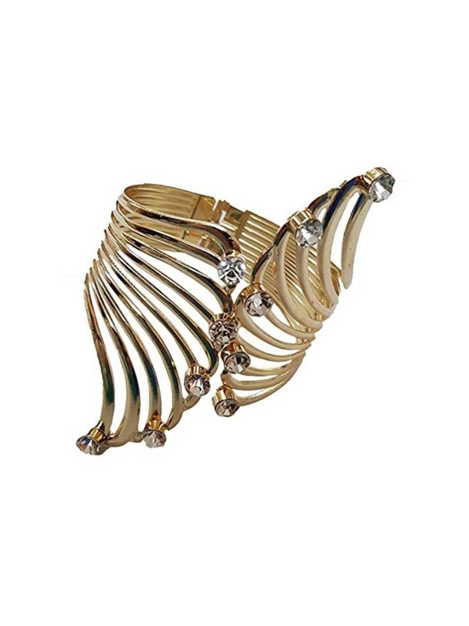 YouBella Stylish Party Wear Jewellery Gold-Plated Flexible fit Bracelet