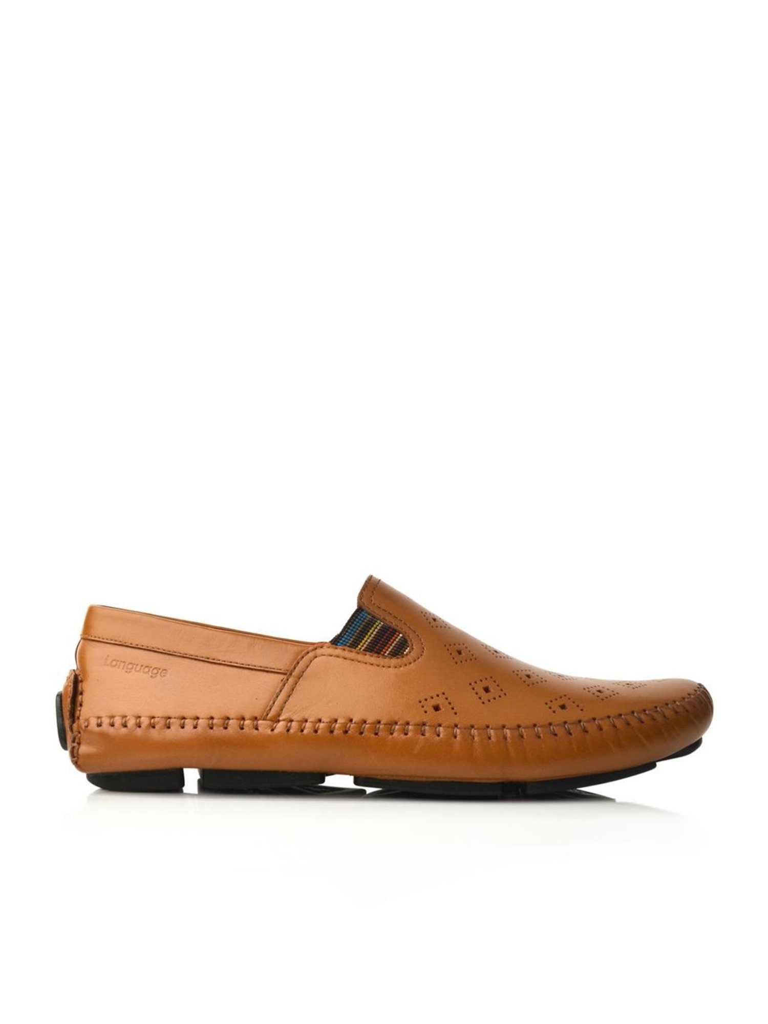 Language Shoes Men's Drake Driver Tan Loafers