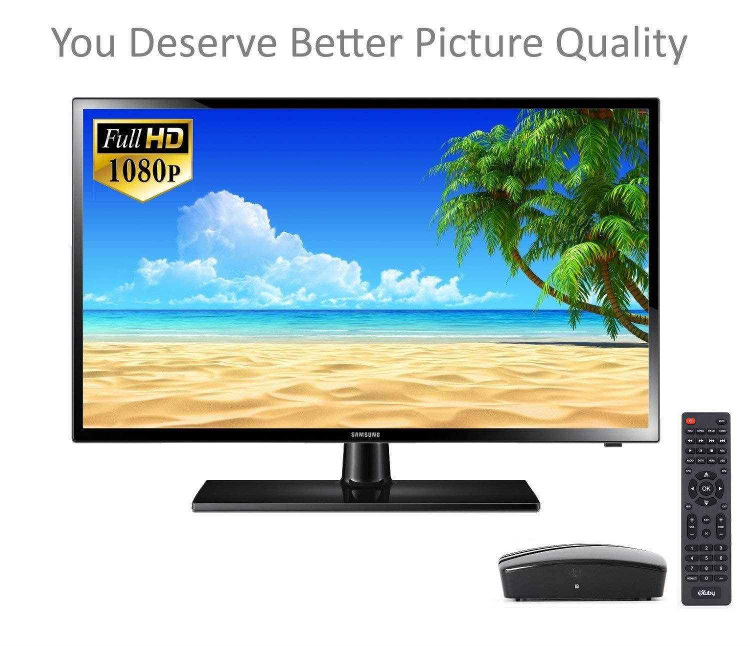 eXuby Digital Converter Box for TV, Antenna, HDMI and RCA Cable - Complete Bundle to View, Record HD Channels Instant or Scheduled Recording, 1080P HDTV, HDMI Output and 7 Day Program Guide