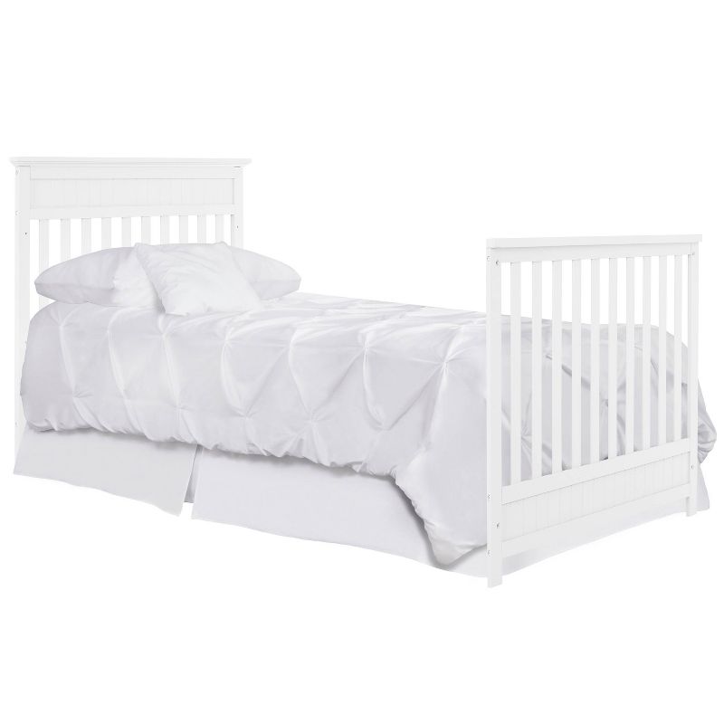Dream On Me Aspen 4-in-1 Convertible Mini Crib - White