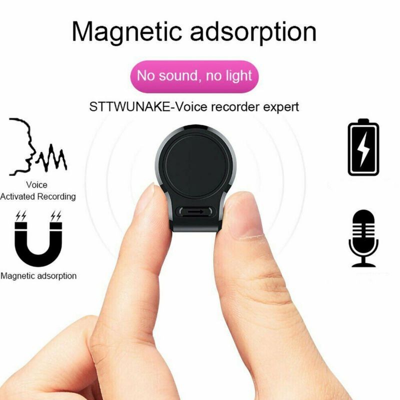 MP3 Spy Magnetic Recording Device Voice Activated Mini Audio Recorder Q70 4~32GB