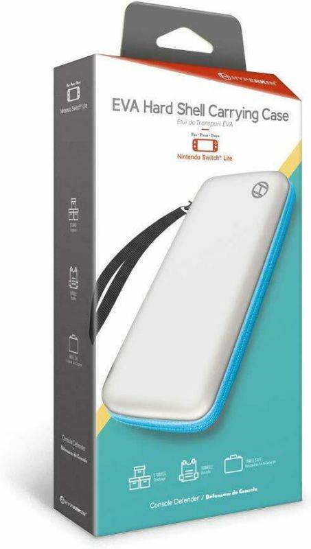 Hyperkin EVA Hard Shell Carrying Case for Nintendo Switch Lite - White/ Turquoise