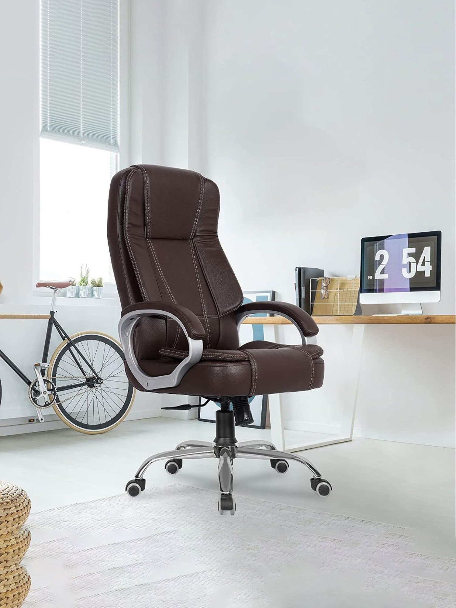Durian Chaste Black Fabric Executive Chair