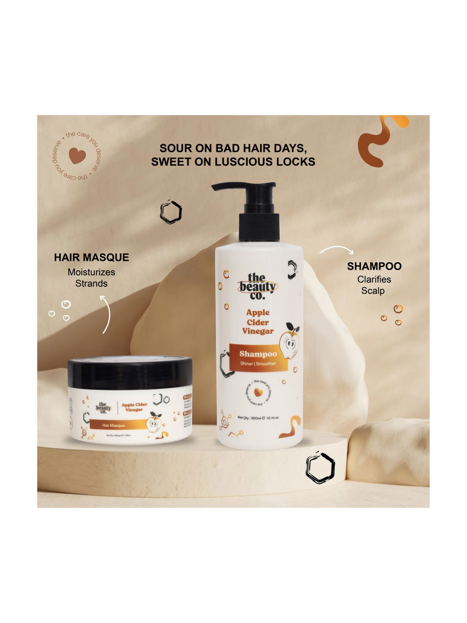 The Beauty Co. Apple Cider Vinegar Hair Mask - 200 gm