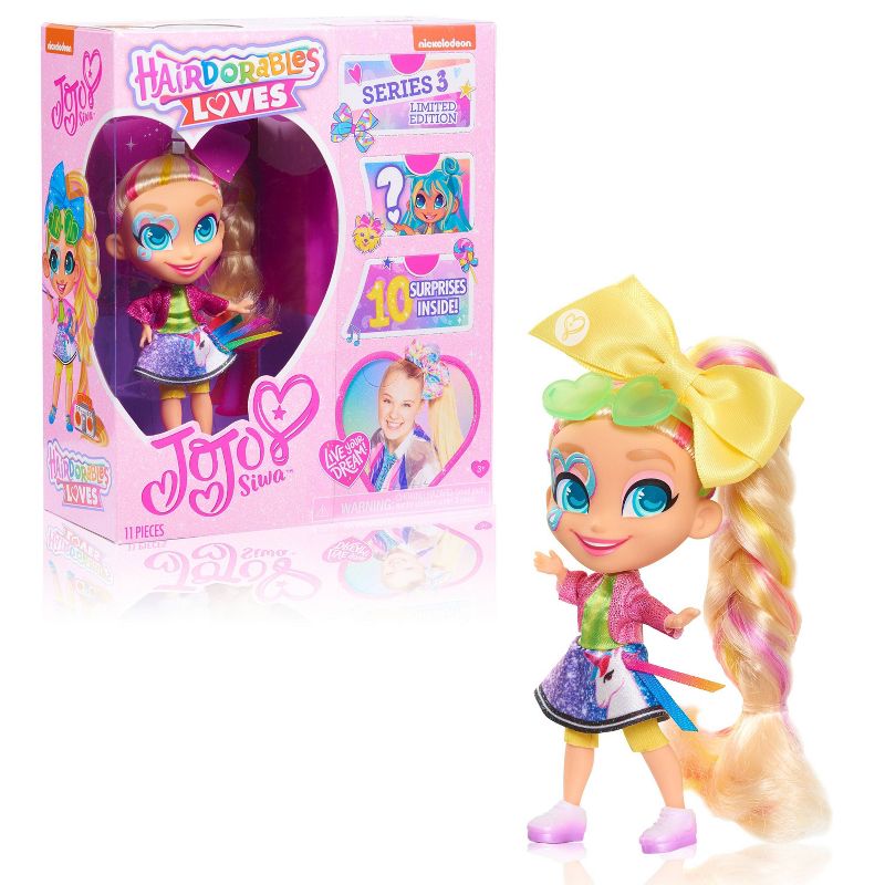 Nickelodeon JoJo Siwa Hairdorables Loves Limited Edition Pink Jacket Doll Series 3