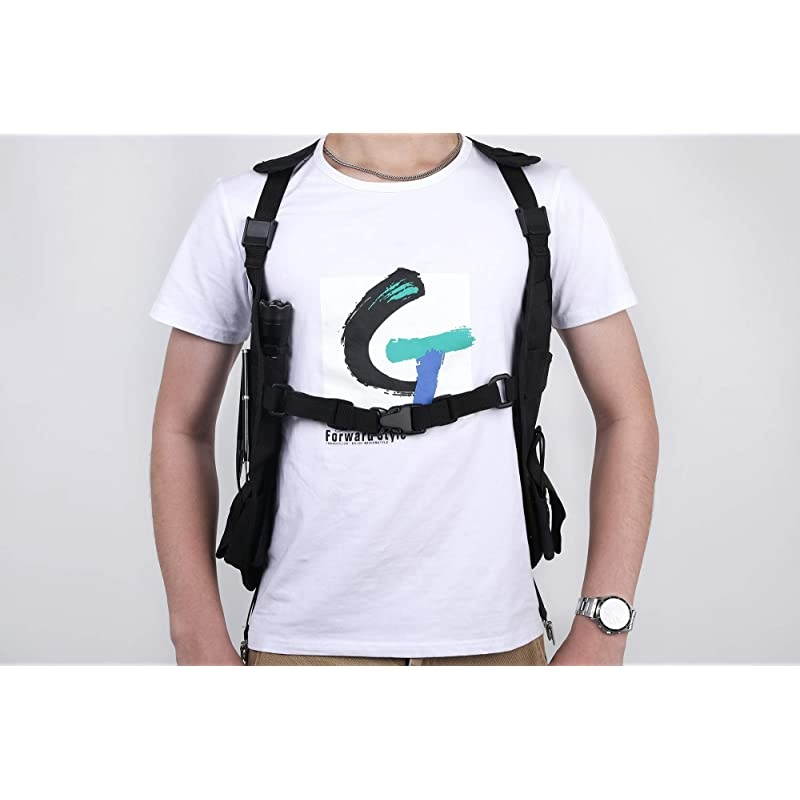 Double Radio Shoulder Harness Holster Chest Holder Vest for Two Way Radio Search Rescue Essentials