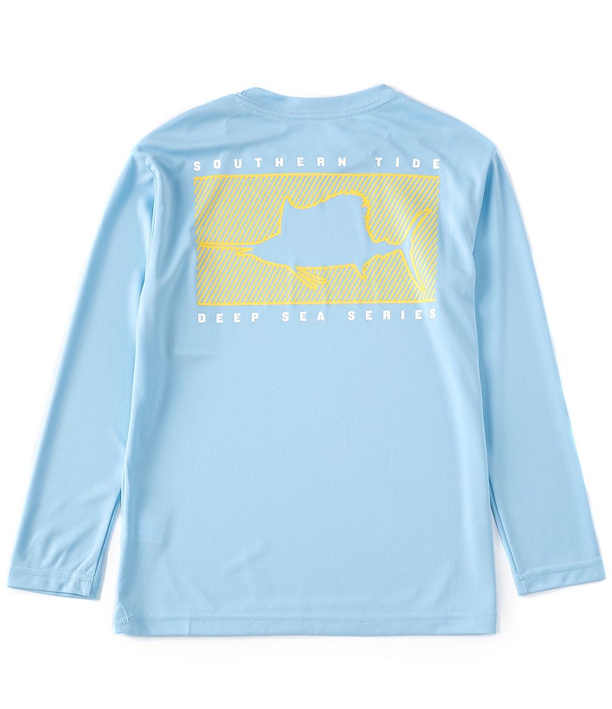 Southern Tide Little/Big Boys 4-16 Long Sleeve Performance Deep Sea Series Sailfish Long Sleeve T-Shirt
