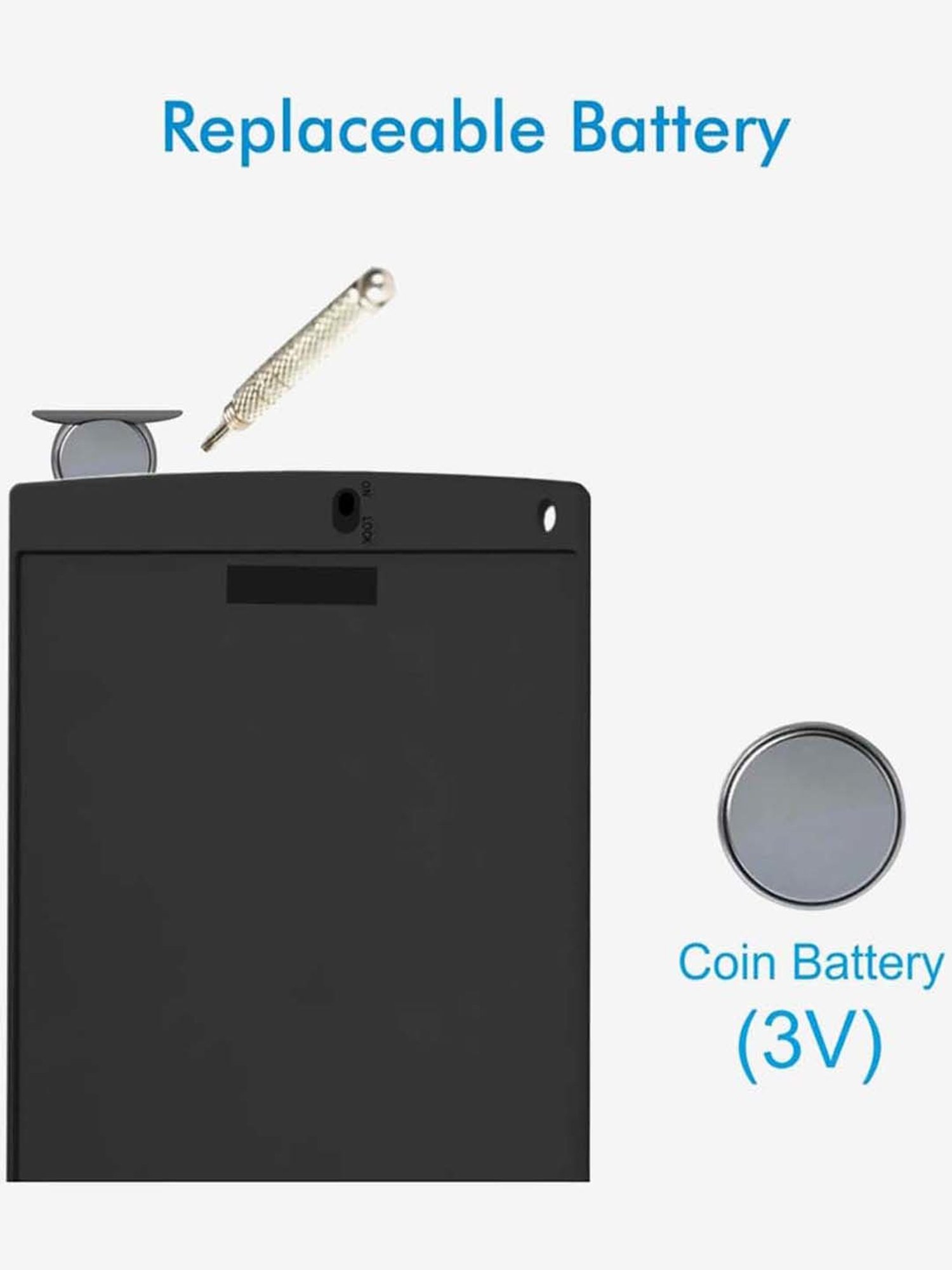 Portronics Ruffpad POR-1127 12D Re-Writable LCD Writing Pad (Black)