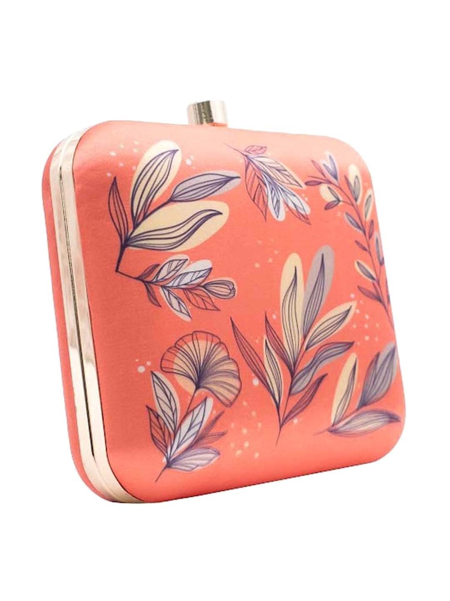 Sugarcrush Peach Printed Clutch