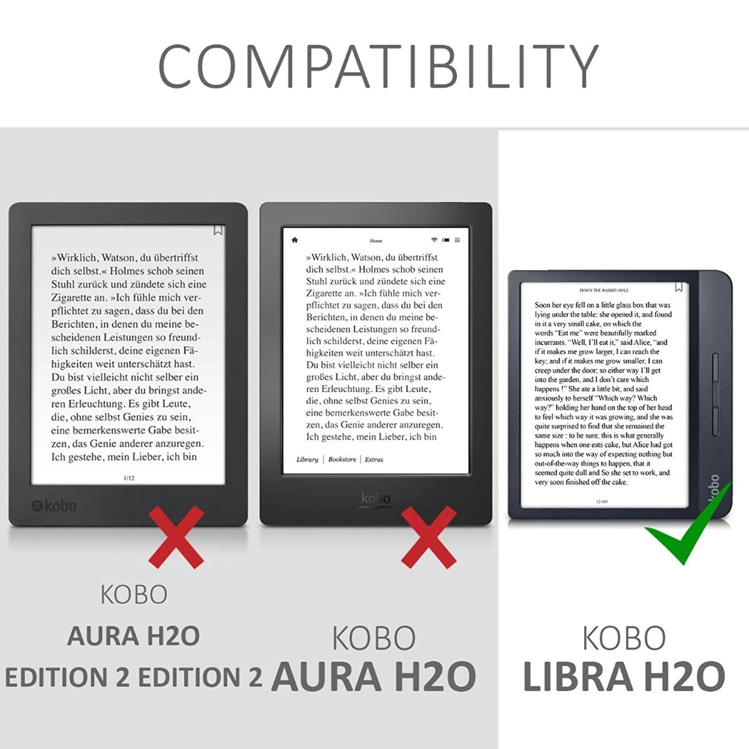 Case Compatible with Kobo Libra H2O - PU e-Reader Cover - Cosmic Nature