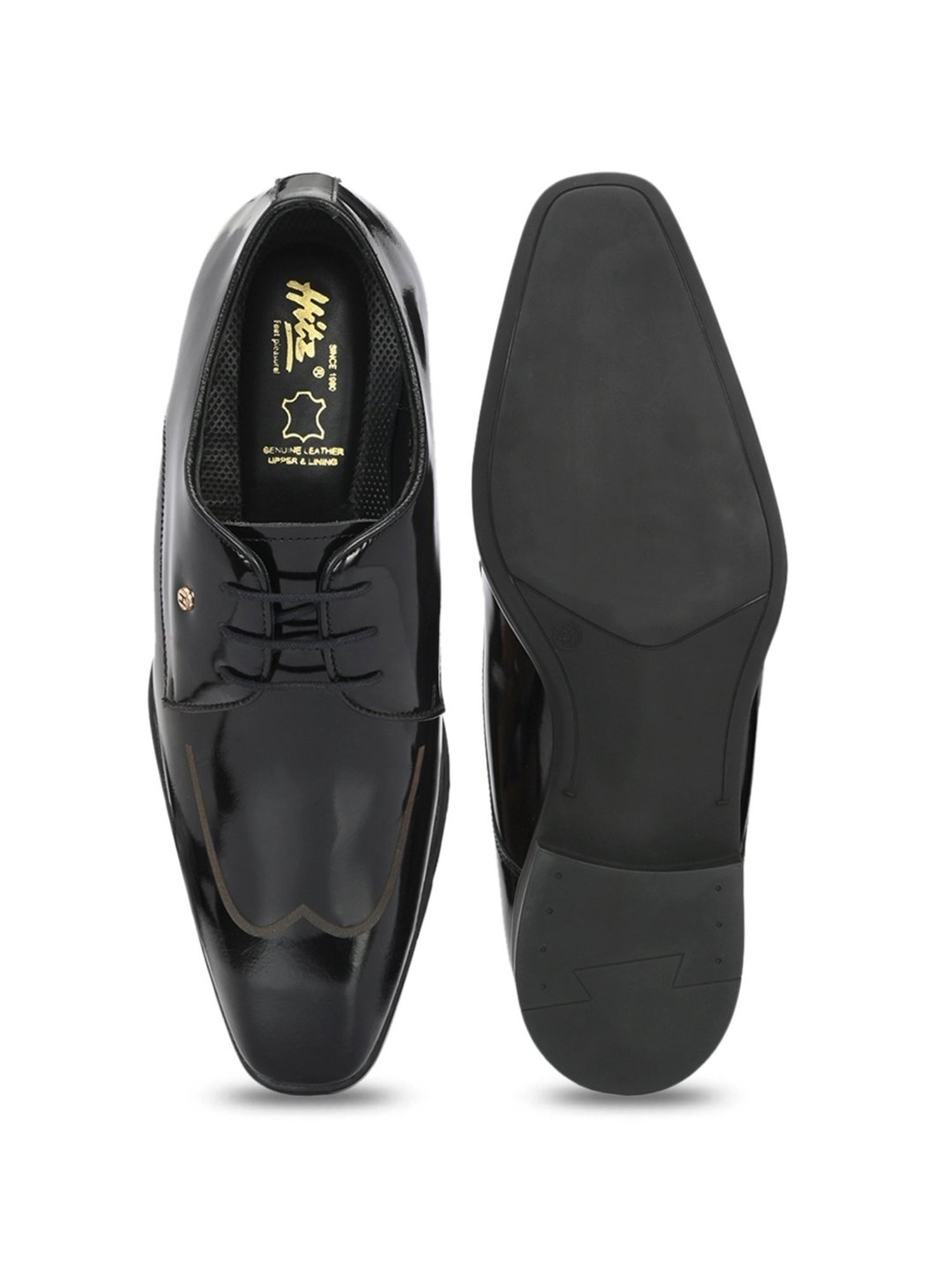 Hitz Men's Black Derby Shoes