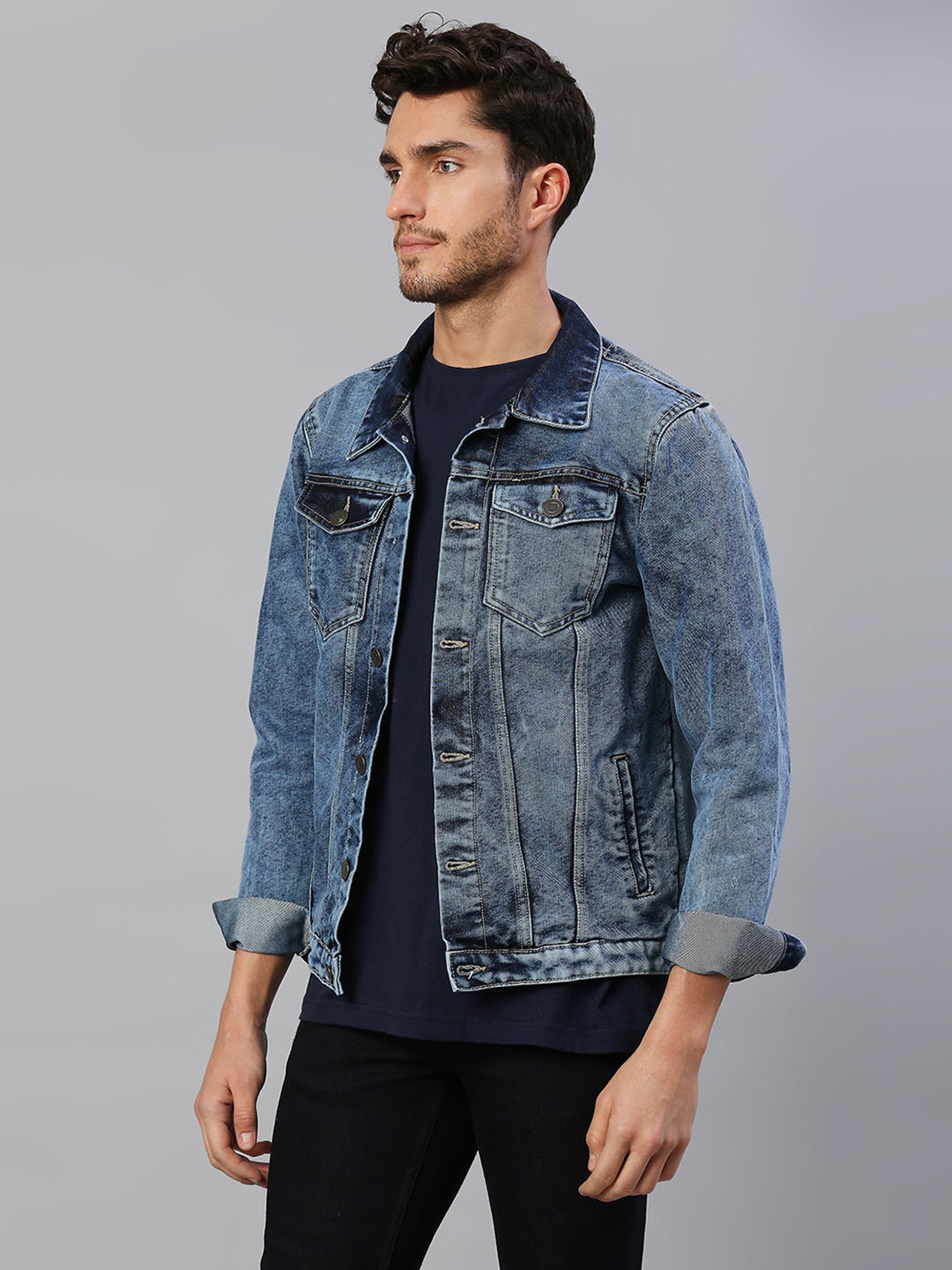 Dennis Lingo Shaded Indigo Regular Fit Denim Jacket