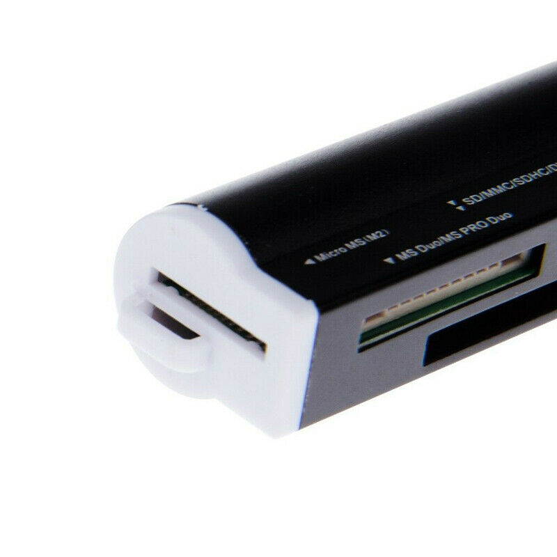 All in One 4-in-1 USB 2.0 Memory Card Reader, Memory Card Reader Adapter for SD / MicroSD/ MMC / SDHC / T-Flash / RS-MMC / Mini SD / Mini SDHC / MS / MS Pro / MS Duo / MS Pro Duo / M2