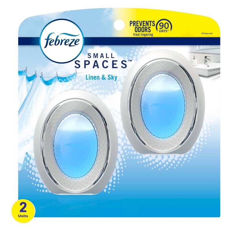 Febreze Small Spaces Air Freshener Linen & Sky Scent - 25 fl oz/2pk