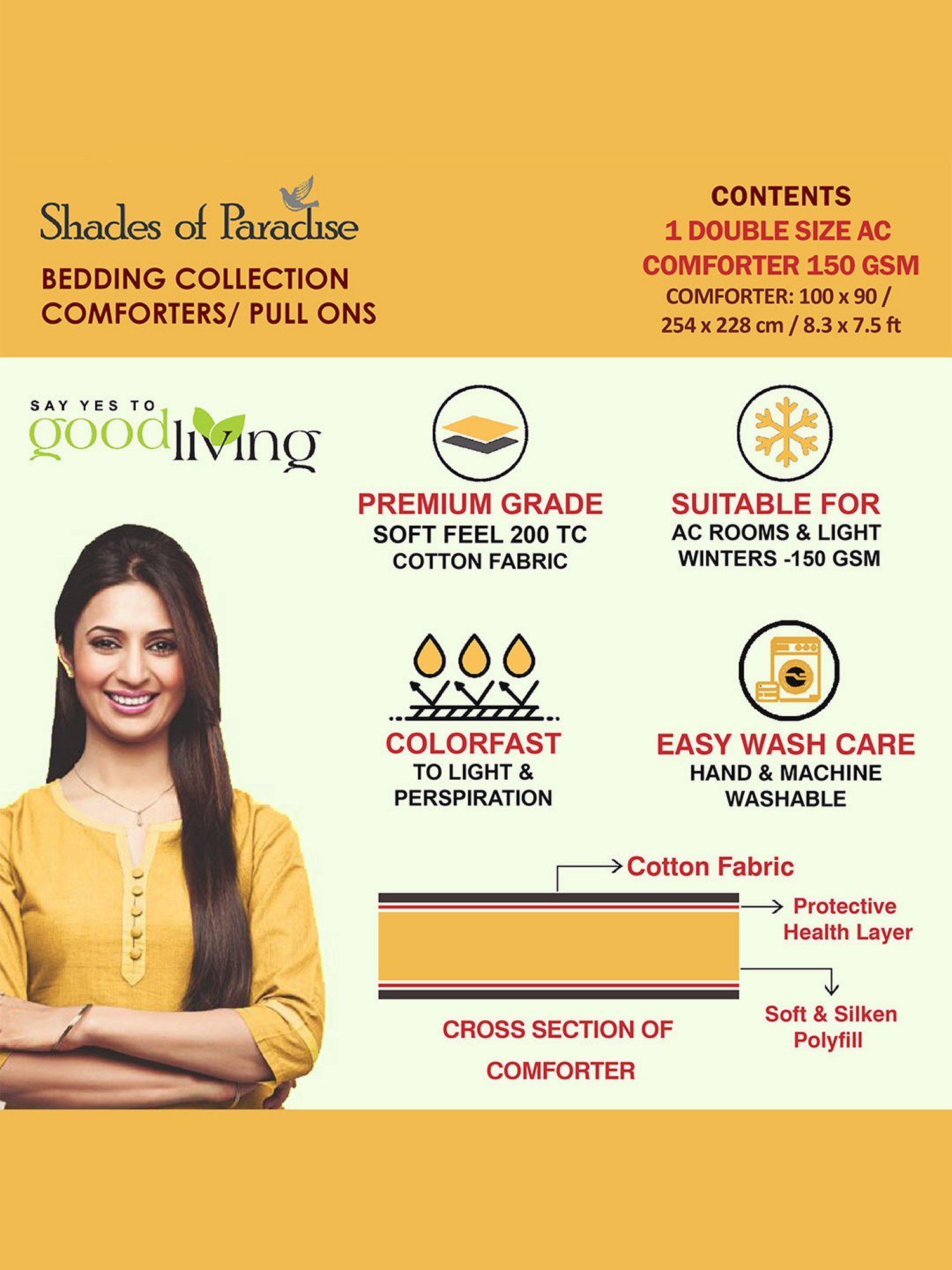 Swayam Shades of Paradise Black AC Comforter - Set of 1