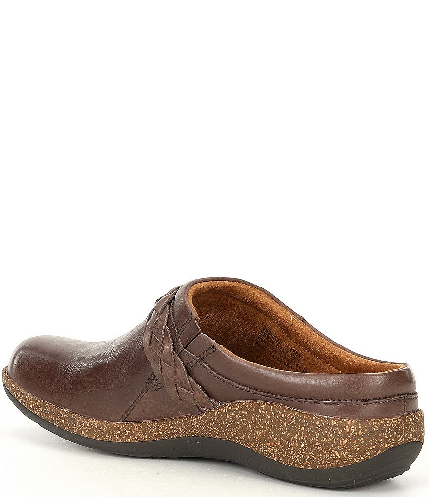 Aetrex Libby-Braided Strap Detail Clogs