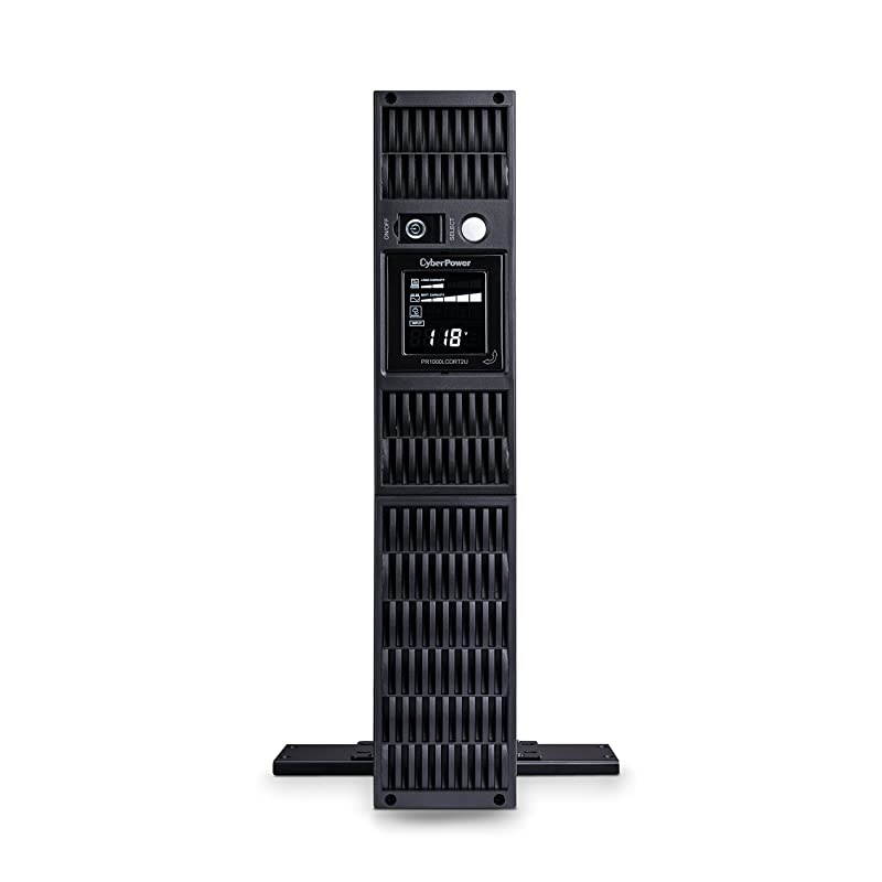PR1000LCDRT2U Smart App Sinewave UPS System, 1000VA/900W, 8 Outlets, AVR, 2U Rack/Tower Black