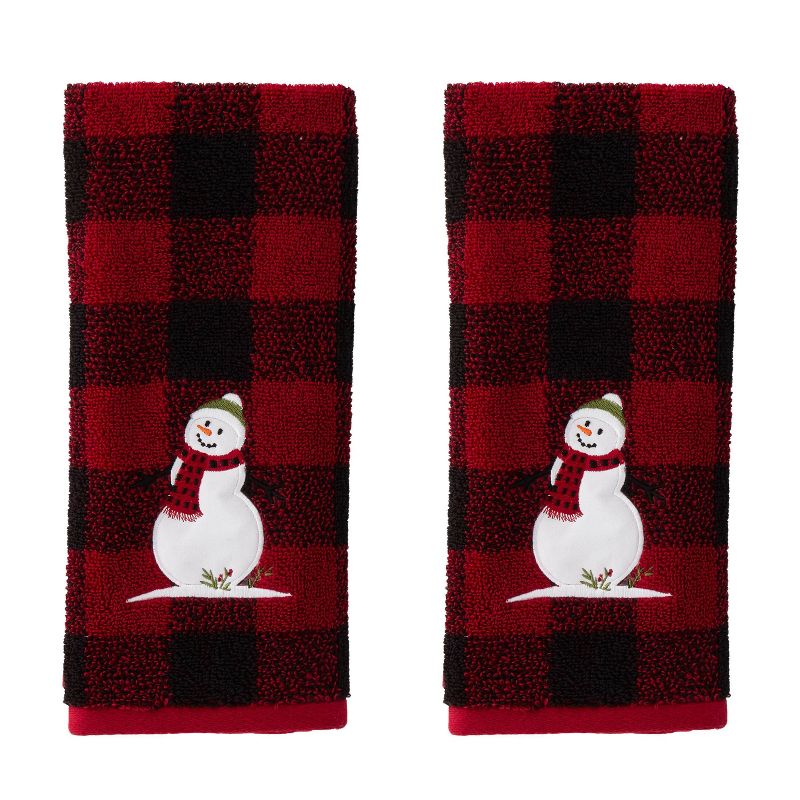 2pc Woodland Winter Hand Towel Set Red - SKL Home