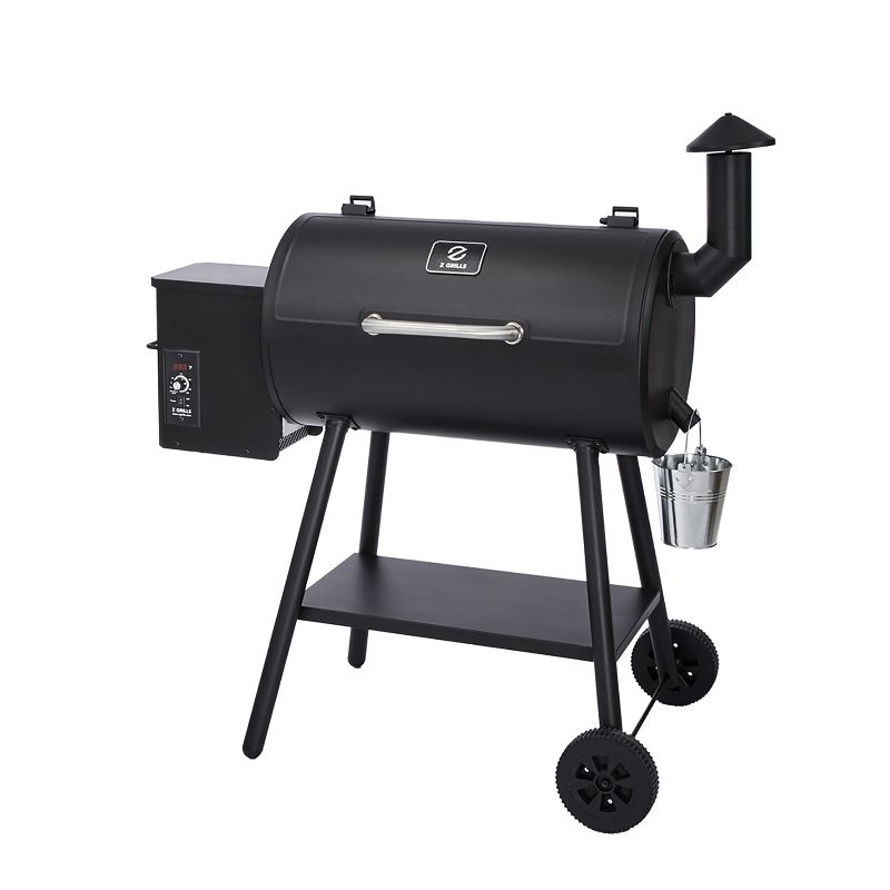 Z GRILLS ZPG-5502H 8 in 1 Wood Pellet Portable Grill Smoker for Outdoor BBQ Cooking with Digital Temperature Control and Storage Shelf, 538 Sq In