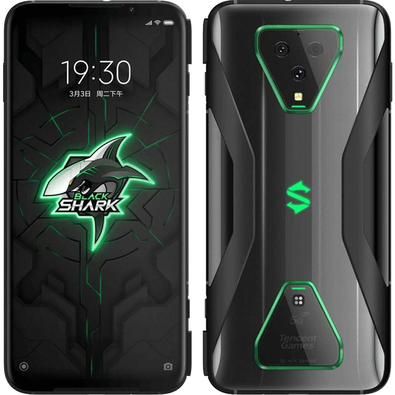 Black Shark 3 Dual-SIM 256GB ROM + 8GB RAM (GSM Only | No CDMA) Factory Unlocked 5G Smartphone (Black) - International Version