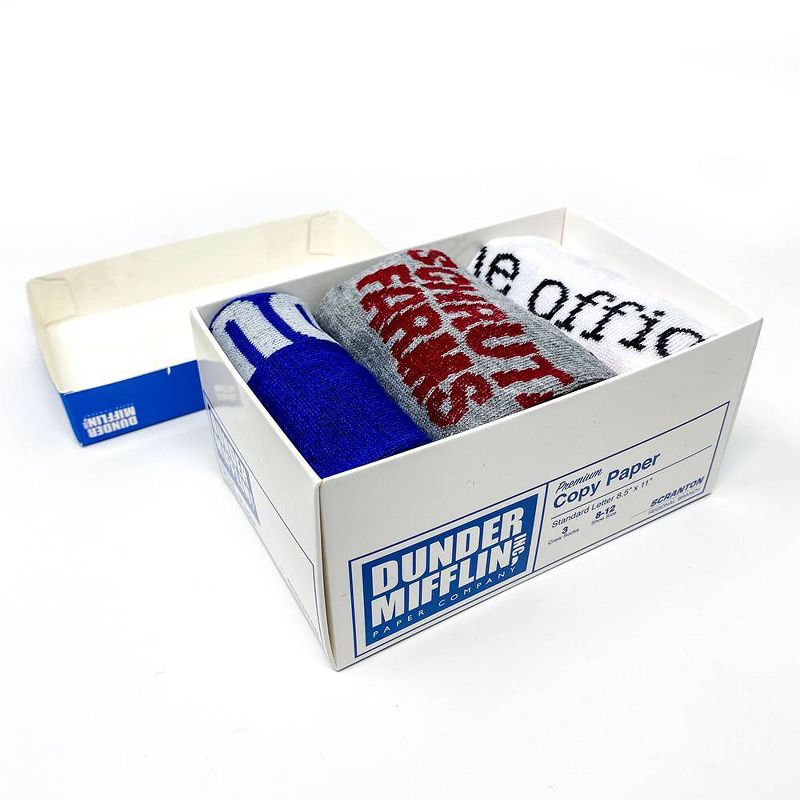 The Office - Novelty Box 3pk Crew Socks
