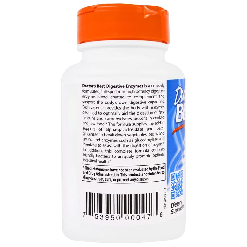 Doctor's Best Digestive Enzymes, 90 Veggie Caps, Dietary Supplements