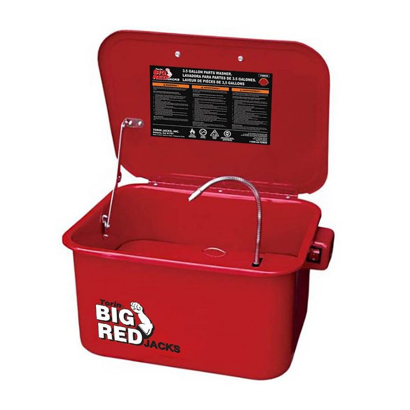 Torin Big Red T10035 3.5 Gal Steel Cabinet Portable Parts Washer & Electric Pump