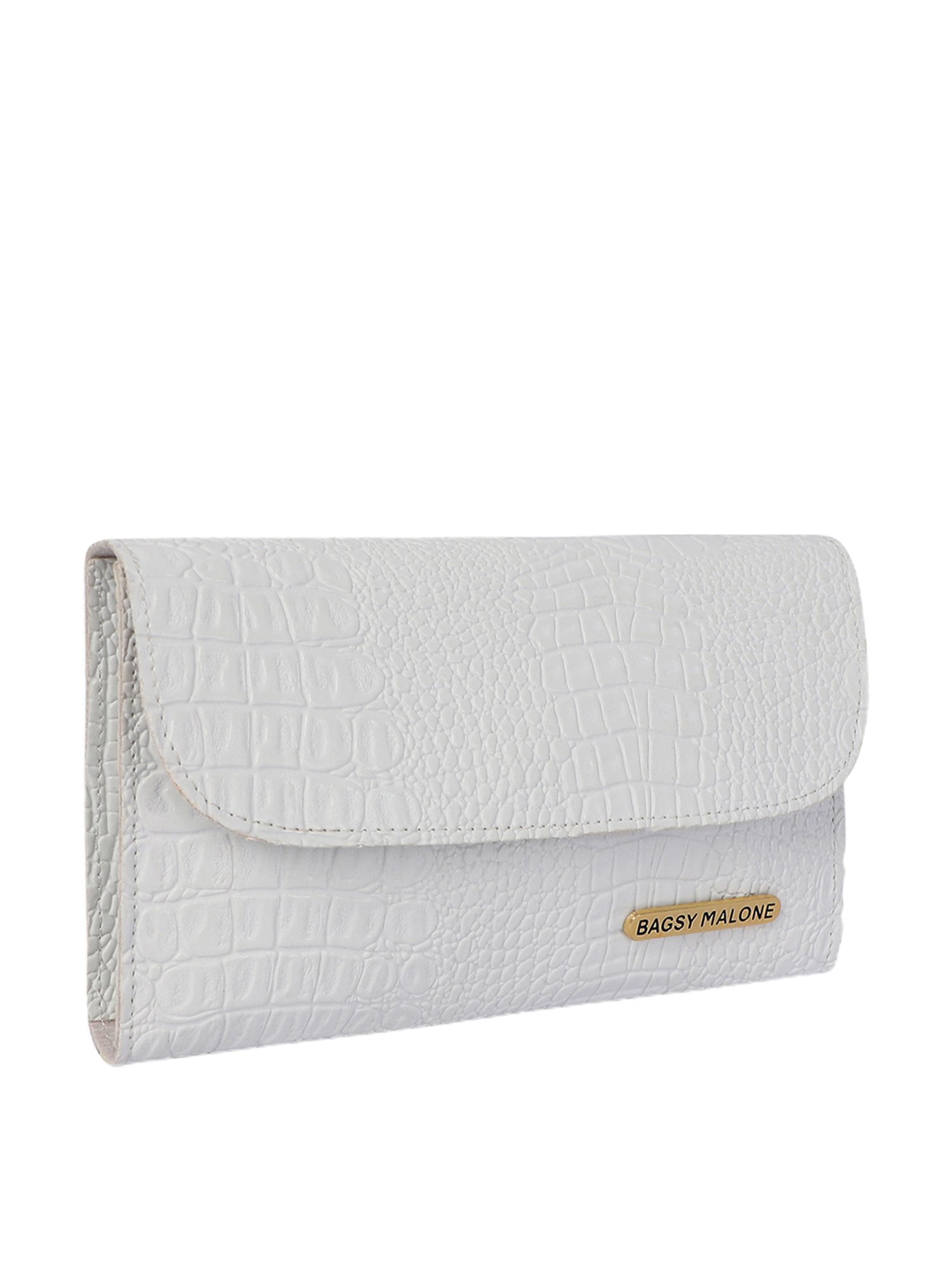 Bagsy Malone Croco White Animal Effect Wallet